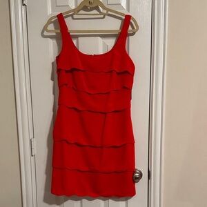 Gianni Bini Red Tiered Mini Dress